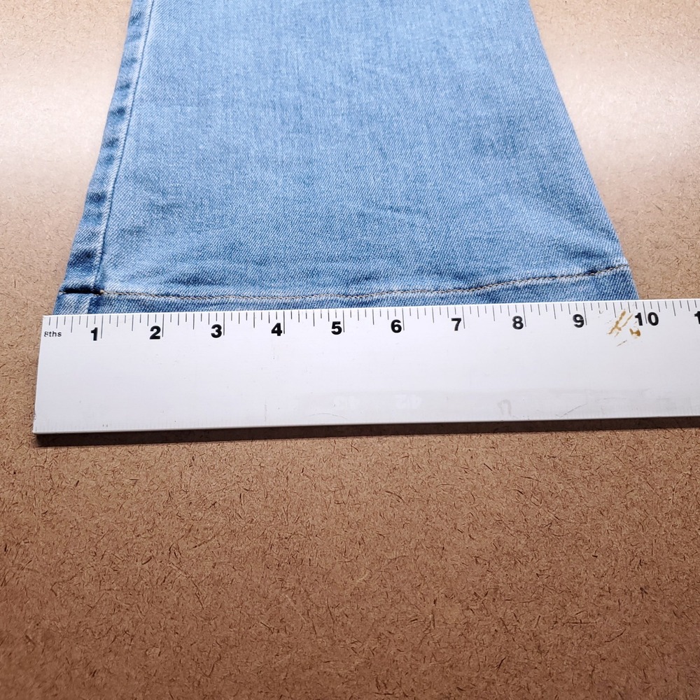Spanx Pull-On Flare Denim Jeans Women M Light Wash Boho Hippie Retro Minimalist - Picture 7 of 11